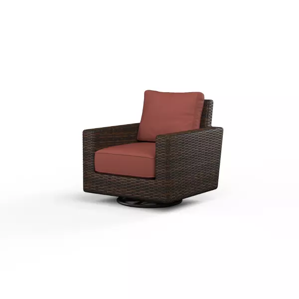 SW2501-21SR-5407 Montecito Swivel Rocker Club Chair in Canvas Henna with Self Welt