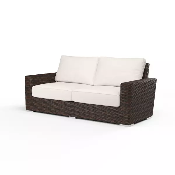 SW2501-22-5404 Montecito Loveseat in Canvas Natural with Self Welt