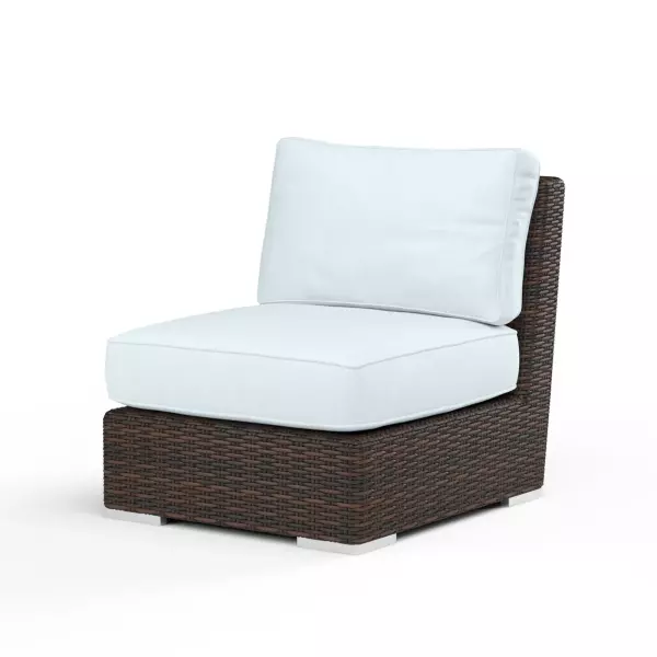 SW2501-AC-14091 Montecito Armless Club Chair in Canvas Skyline with Self Welt