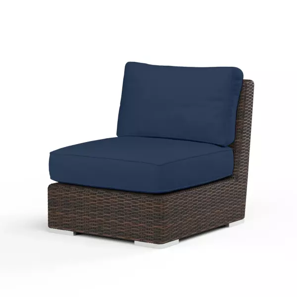 SW2501-AC-48080 Montecito Armless Club Chair in Spectrum Indigo with Self Welt