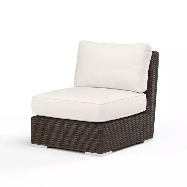 SW2501-AC-5404 Montecito Armless Club Chair in Canvas Natural with Self Welt