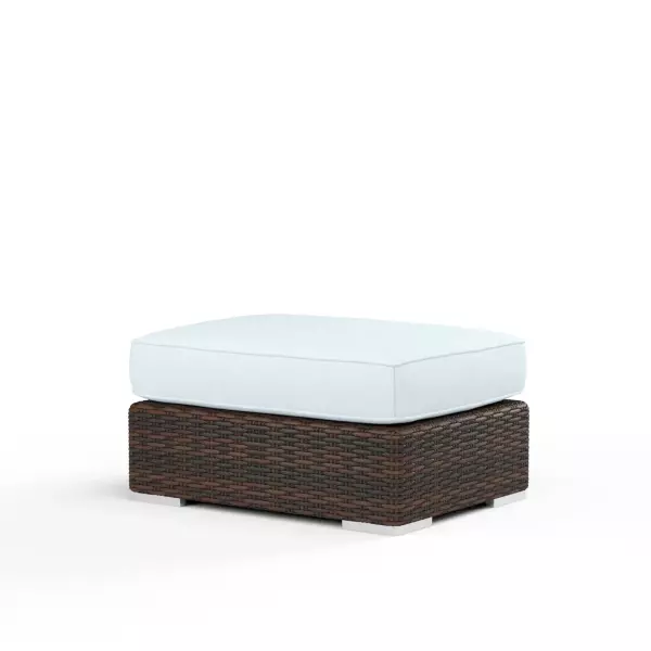 SW2501-OTT-14091 Montecito Ottoman in Canvas Skyline with Self Welt