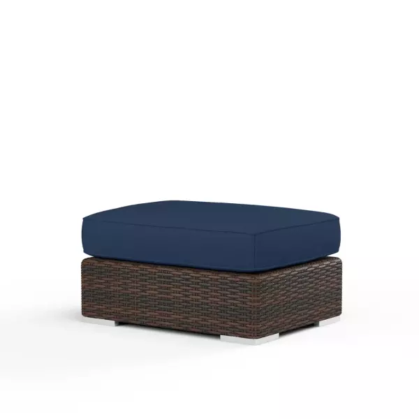 SW2501-OTT-48080 Montecito Ottoman in Spectrum Indigo with Self Welt