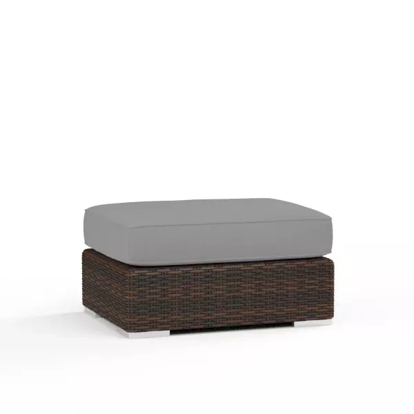 SW2501-OTT-5402 Montecito Ottoman in Canvas Granite with Self Welt