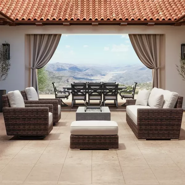 SW2501-OTT-5404 Montecito Ottoman in Canvas Natural with Self Welt