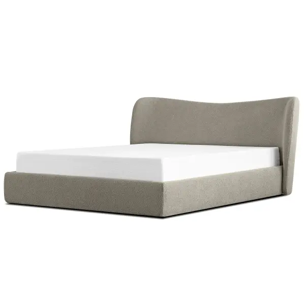 BED-HARL-PUTT-KING HARLOW Storage  Bed King Putty Teddy Fabric