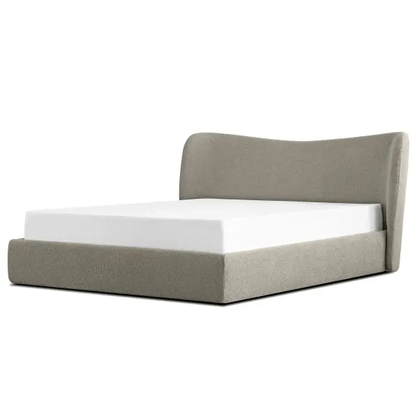 BED-HARL-PUTT-QUEEN HARLOW Storage  Bed Queen Putty Teddy Fabric