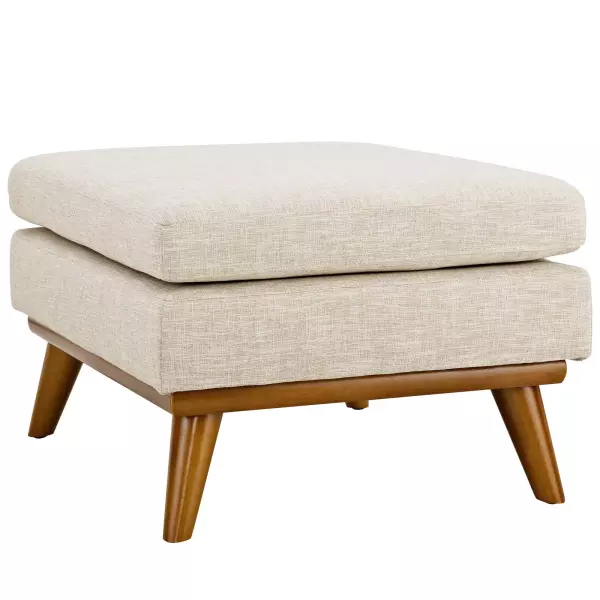 EEI-1797-BEI Engage Upholstered Fabric Ottoman Beige