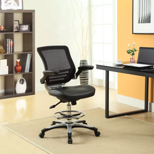 EEI-211-BLK Edge Drafting Chair Black