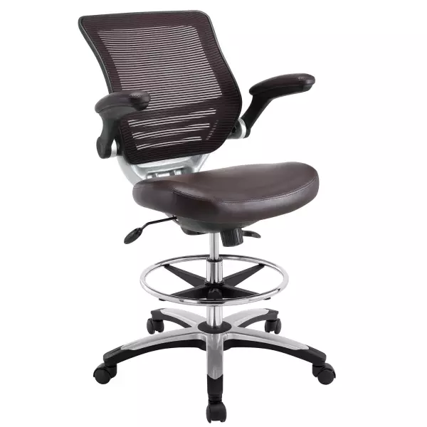 EEI-211-BRN Edge Drafting Chair Brown