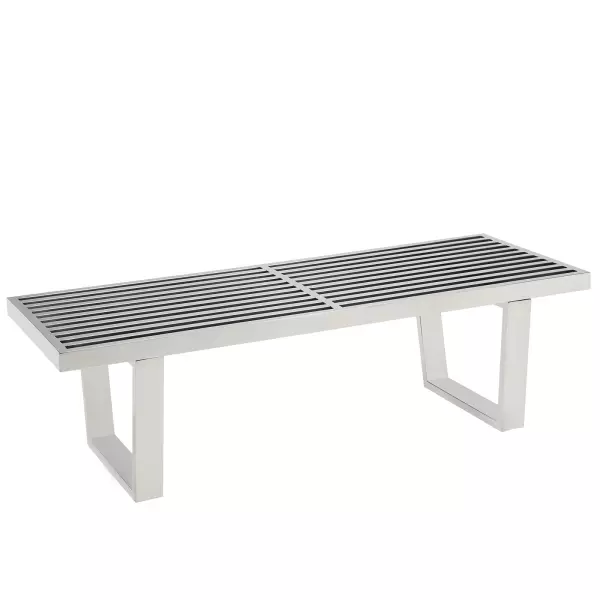 EEI-247-SLV Sauna 4' Stainless Steel Bench Silver