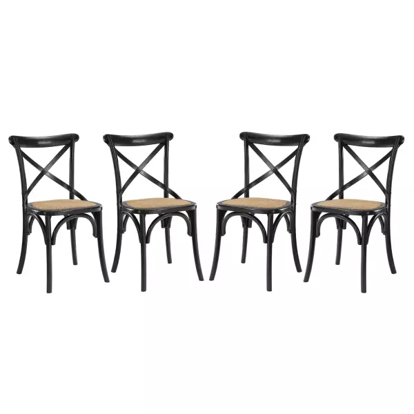 EEI-3482-BLK Gear Dining Side Chair (Set of 4) Black