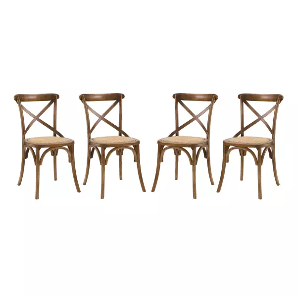 EEI-3482-WAL Gear Dining Side Chair (Set of 4) Walnut
