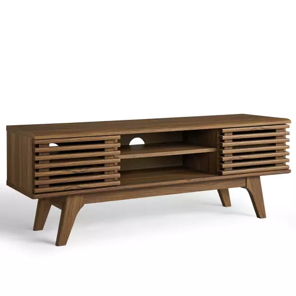 EEI-3837-WAL Render 46" Media Console TV Stand Walnut
