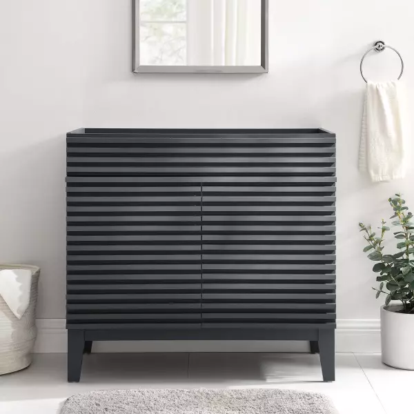 EEI-4340-GRY Render 36" Bathroom Vanity Cabinet