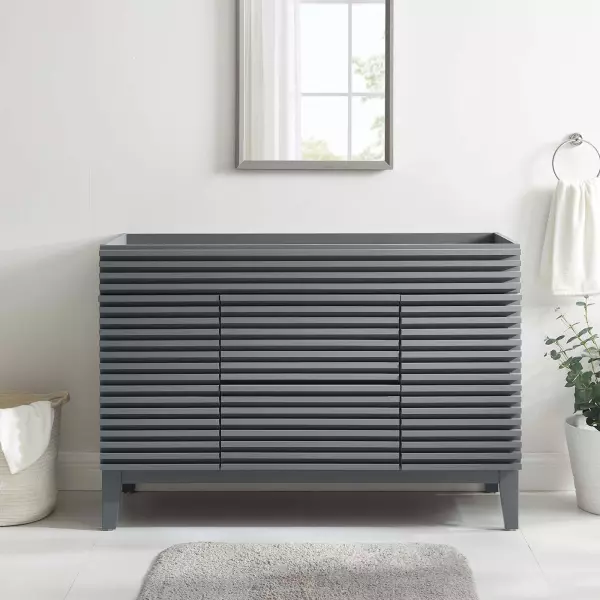 EEI-4341-GRY Render 48" Single Bathroom Vanity Cabinet