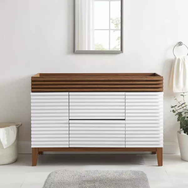 EEI-4341-WHI-WAL Render 48" Single Bathroom Vanity Cabinet