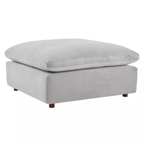 EEI-4365-LGR Modway Commix Down Filled Overstuffed Performance Velvet Ottoman in Light Gray