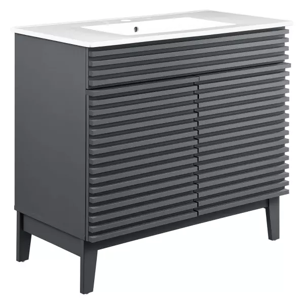 EEI-4437-GRY-WHI Render 36" Bathroom Vanity