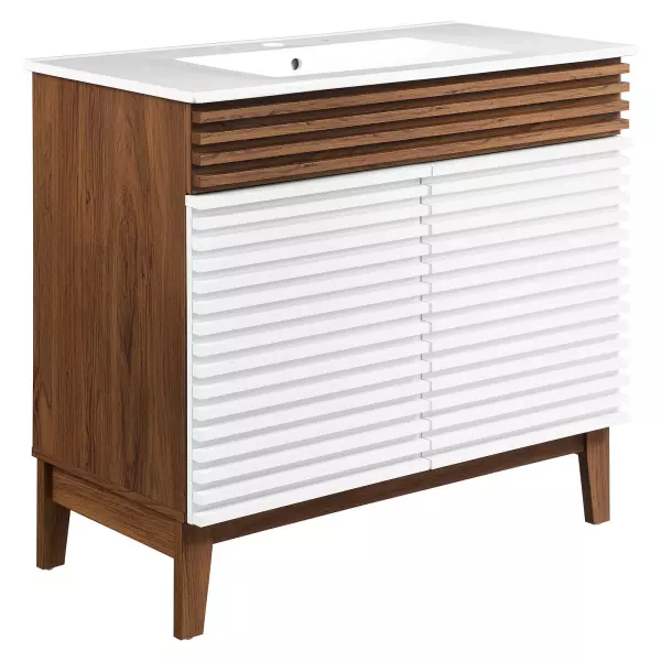 EEI-4437-WHI-WAL-WHI Render 36" Bathroom Vanity