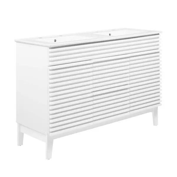 EEI-4441-WHI-WHI Render 48" Double Sink Bathroom Vanity