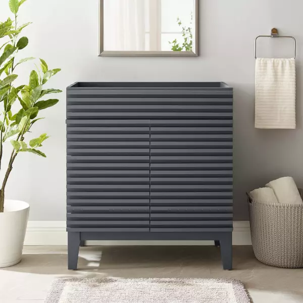 EEI-4851-GRY Render 30" Bathroom Vanity Cabinet