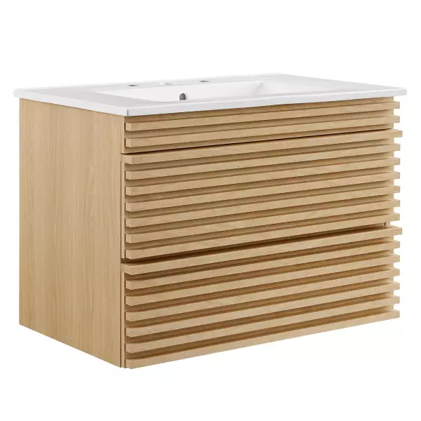 Modway EEI-5421-OAK-WHI