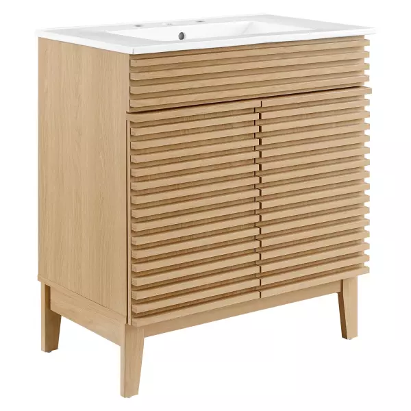 Modway EEI-5422-OAK-WHI