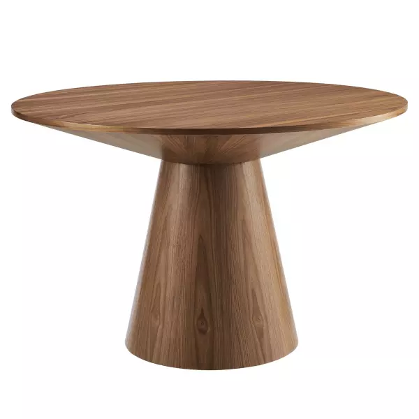 EEI-6102-WAL Provision 47" Round Dining Table in Walnut