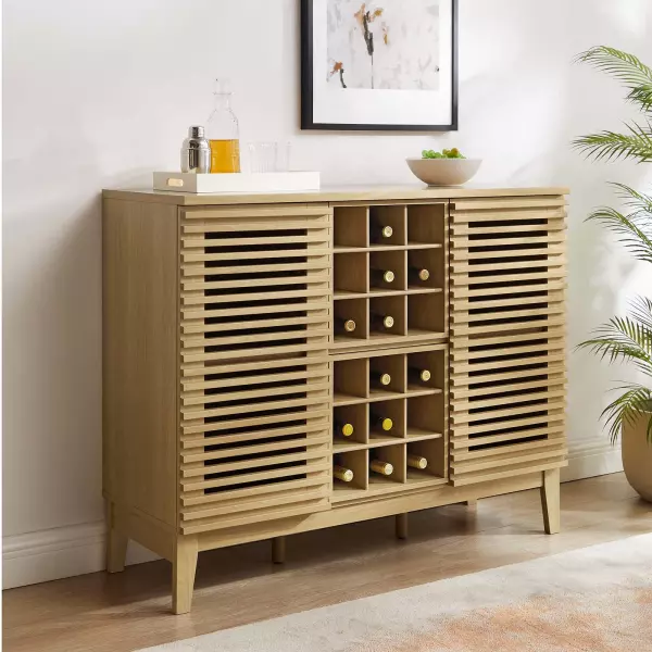 EEI-6156-OAK Render Bar Cabinet