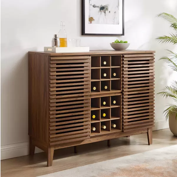 EEI-6156-WAL Render Bar Cabinet