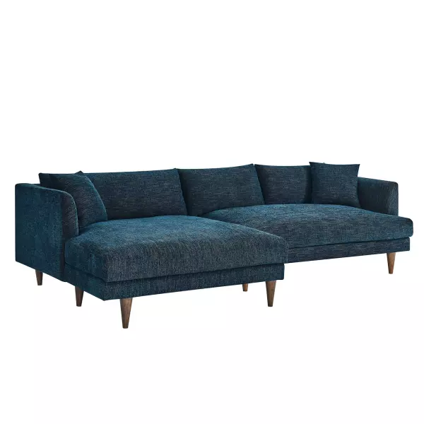 EEI-6611-HEA Zoya Left-Facing Down Filled Overstuffed Sectional Sofa