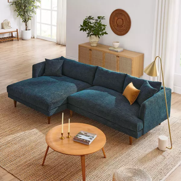 EEI-6611-HEA Zoya Left-Facing Down Filled Overstuffed Sectional Sofa