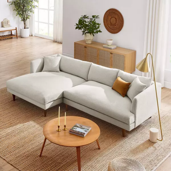 EEI-6611-HEI Zoya Left-Facing Down Filled Overstuffed Sectional Sofa