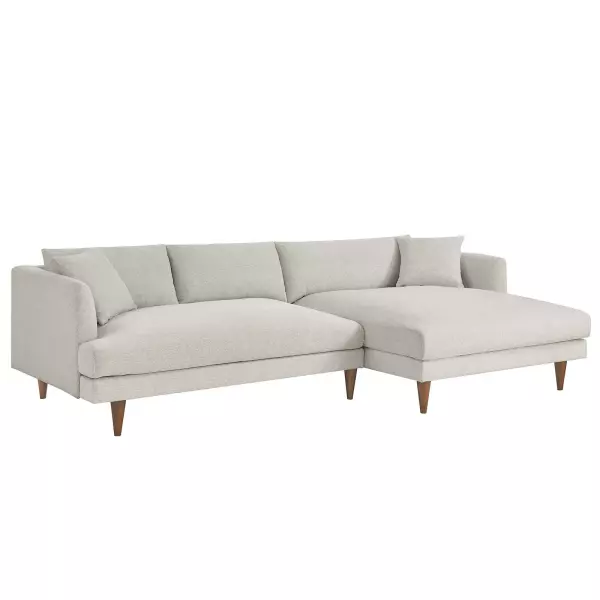 EEI-6612-HEI Zoya Right-Facing Down Filled Overstuffed Sectional Sofa