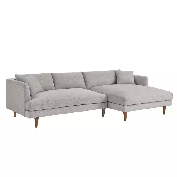 EEI-6612-HLG Zoya Right-Facing Down Filled Overstuffed Sectional Sofa