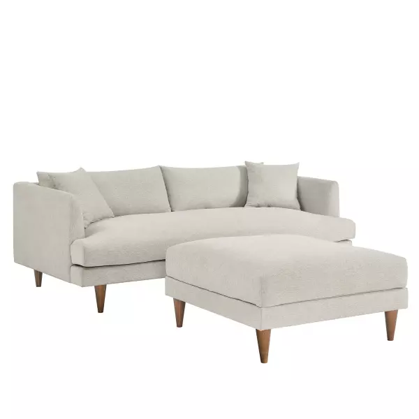 EEI-6614-HEI Zoya Down Filled Overstuffed Sofa and Ottoman Set