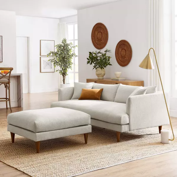 EEI-6614-HEI Zoya Down Filled Overstuffed Sofa and Ottoman Set