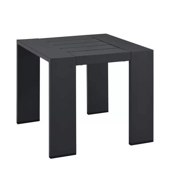 EEI-6635-GRY Tahoe Outdoor Patio Powder-Coated Aluminum End Table