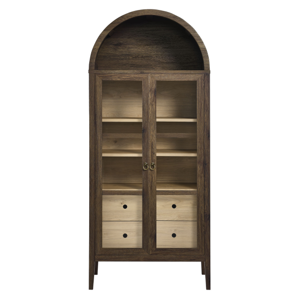 Eei 6639 Wal Hck Nolan Tall Arched Storage Display Cabinet By Modway In Brown 5