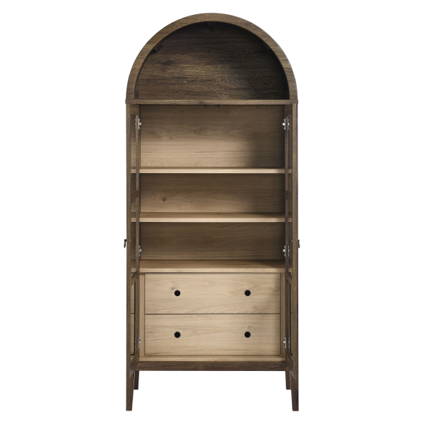 Eei 6639 Wal Hck Nolan Tall Arched Storage Display Cabinet By Modway In Brown 6