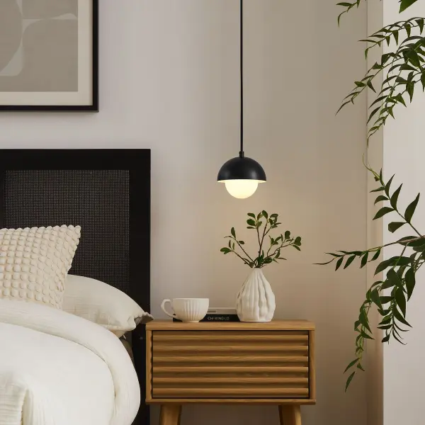 EEI-6870-BLK Eclipse Globe Pendant Light by Modway