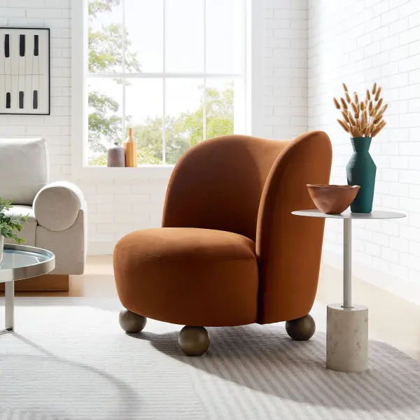 EEI-6990-RUS-WAL Monroe Performance Velvet Accent Chair by Modway