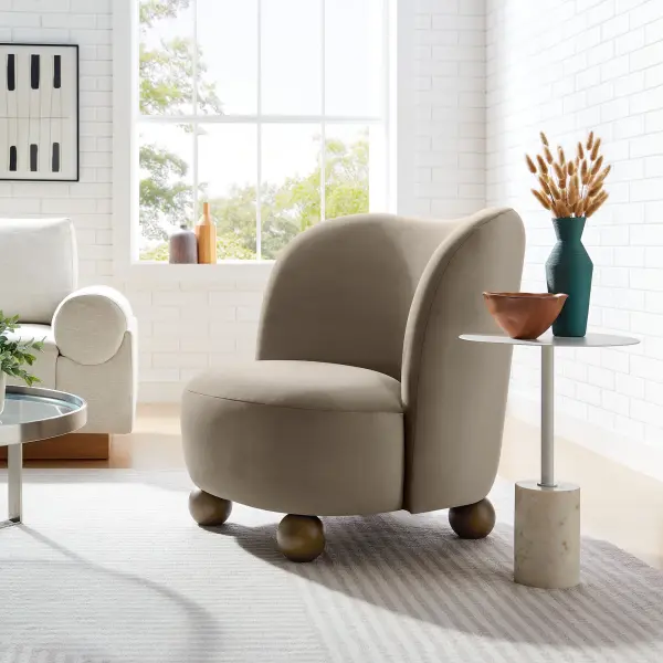 EEI-6990-TAU-WAL Monroe Performance Velvet Accent Chair by Modway