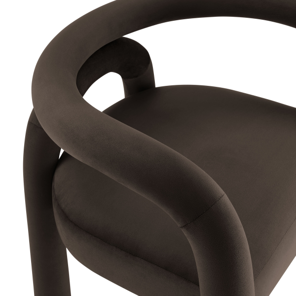 Eei 7104 Coa Astrid Performance Velvet Dining Chair By Modway In Brown 7