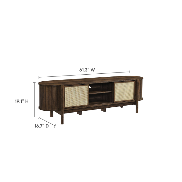 Eei 7165 Wal Reid 61 Tv Stand By Modway In Brown 2