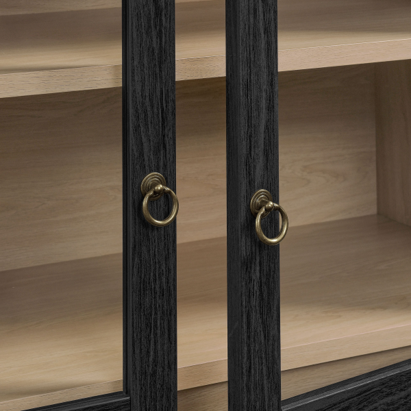 Eei 7168 Blk Oak Nolan 74 Tall Wide Arched Storage Display Cabinet By Modway In Black 8