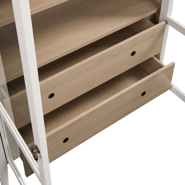 Eei 7168 Ivo Oak Nolan 74 Tall Wide Arched Storage Display Cabinet By Modway In White 7