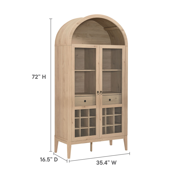 Eei 7203 Loa Nolan Arched Bar Cabinet By Modway In Natural 3