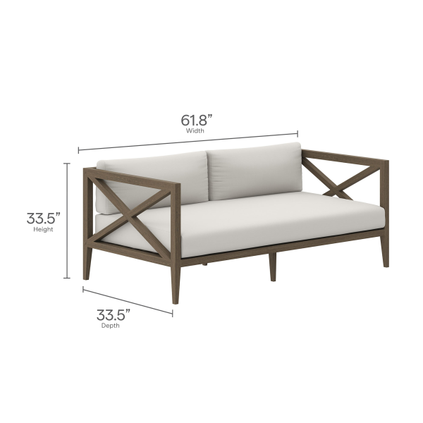 Eei 7273 Wgr Whi Northlake Outdoor Patio Teak Wood Loveseat And Ottoman Set By Modway 4